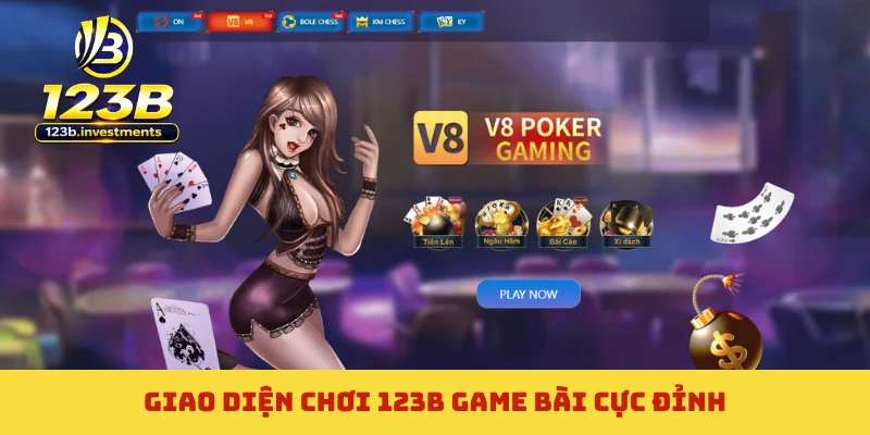 Giao diện chơi 123B game bài cực đỉnh
